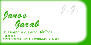 janos garab business card